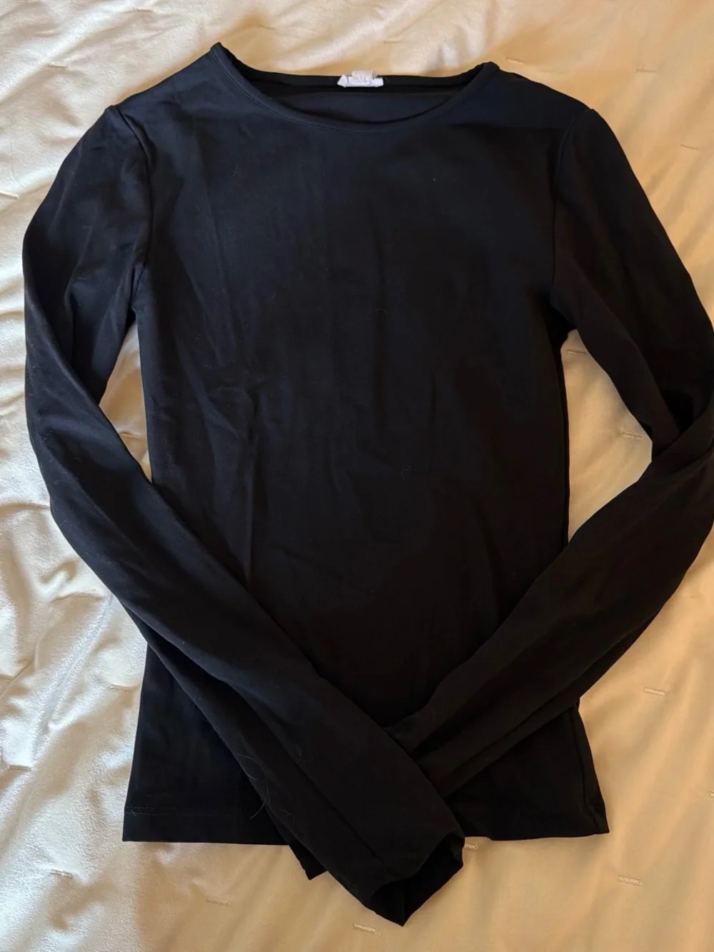 Garage Black Long Sleeve Crewneck Top